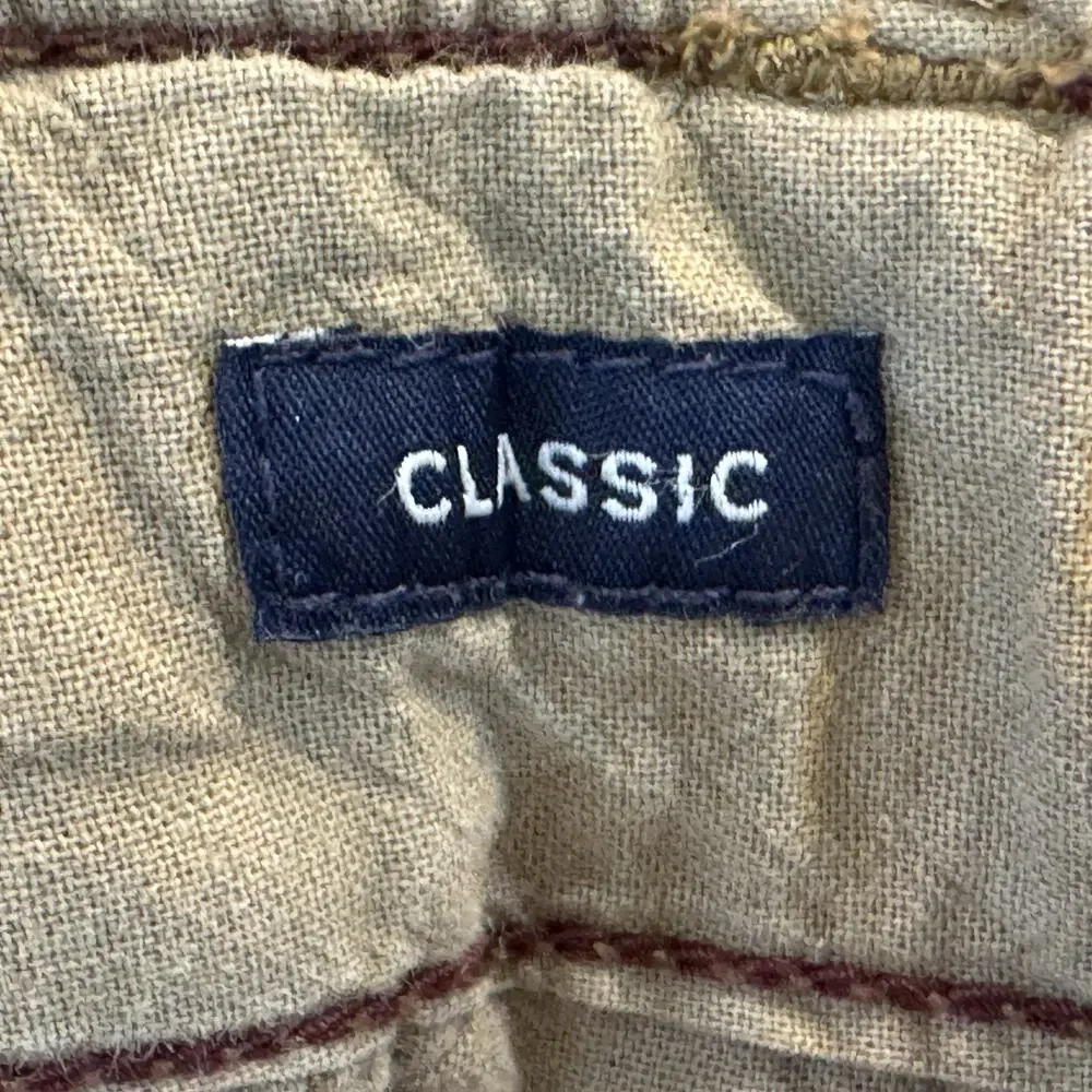 American Eagle‎ Classic Cargo Shorts Mens Size 26 Dark Khaki Brown 100% Cotton